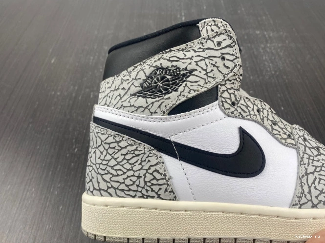 Cheap Air Jordan DZ5485-052 1 White Cement OG High 0702
